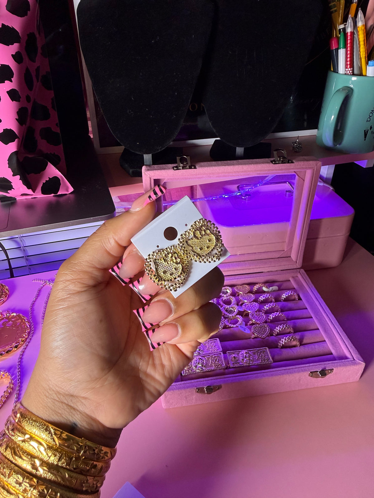 HELLO KITTY ROLEX STUDS