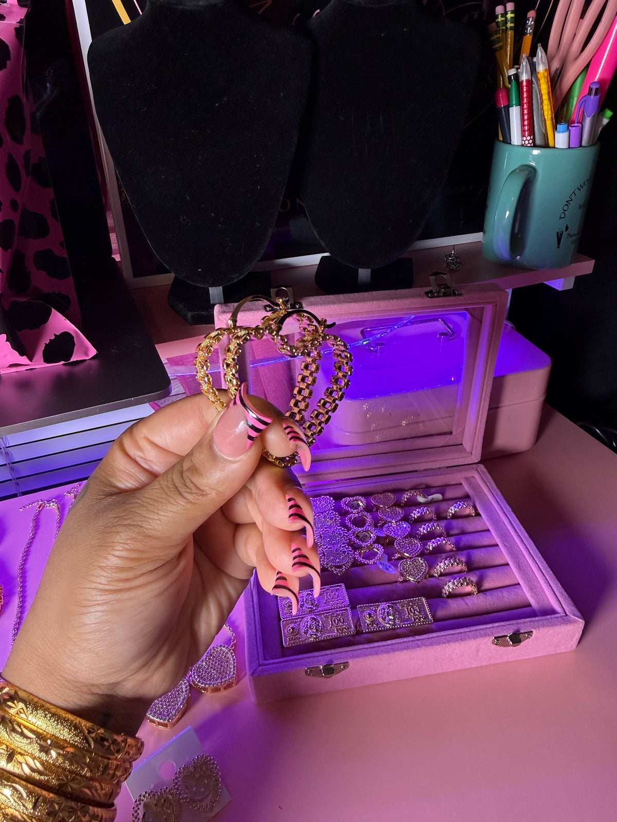 ROLEX HEART HOOPS