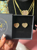 PINK HEART BLING STUDS