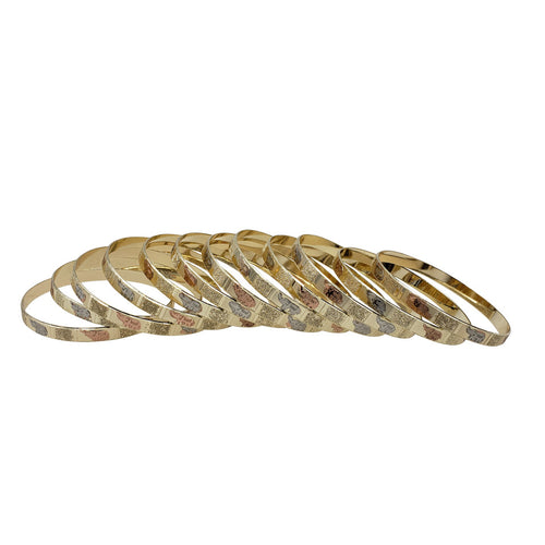 THREE-TONED elephant bangles (12 pc set)