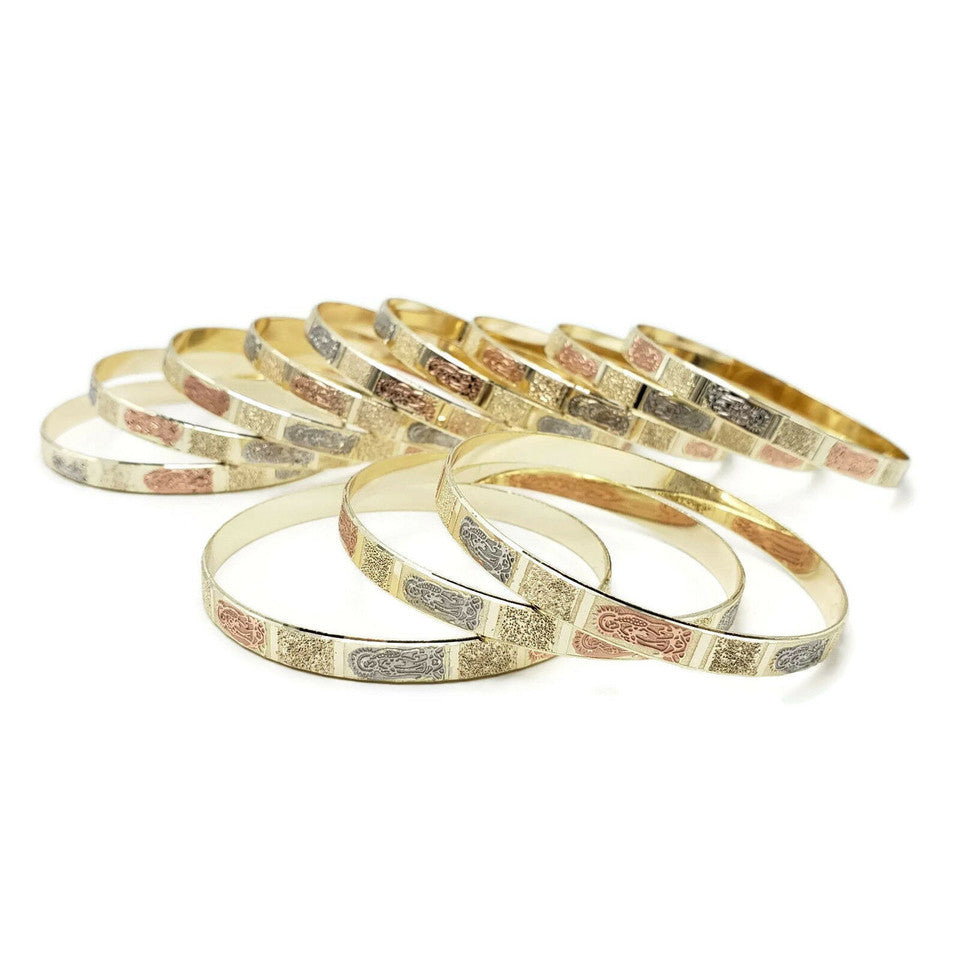VIRGEN DE tricolor bangles (12 pc set)