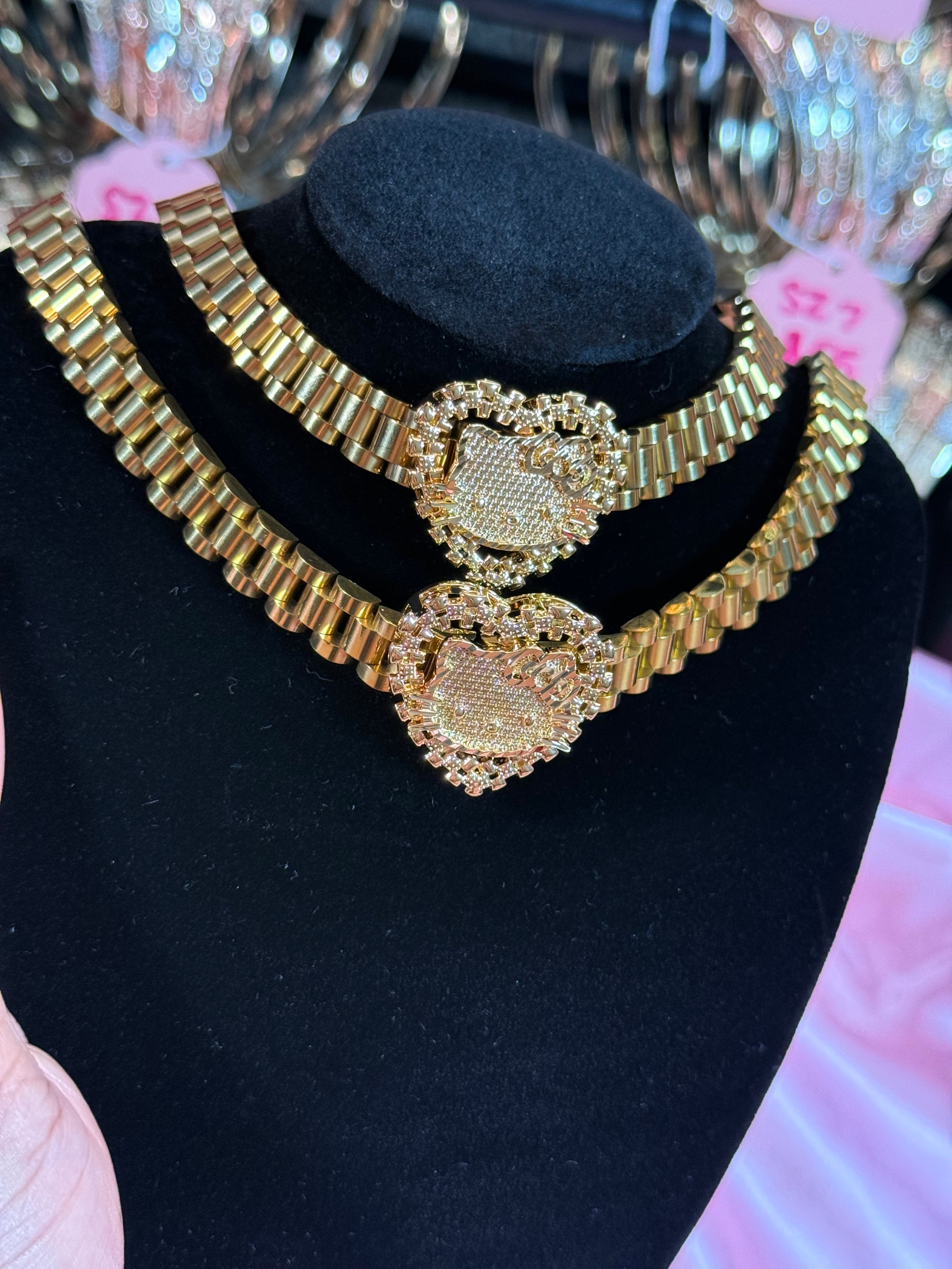 HELLO KITTY ROLEX NECKLACE